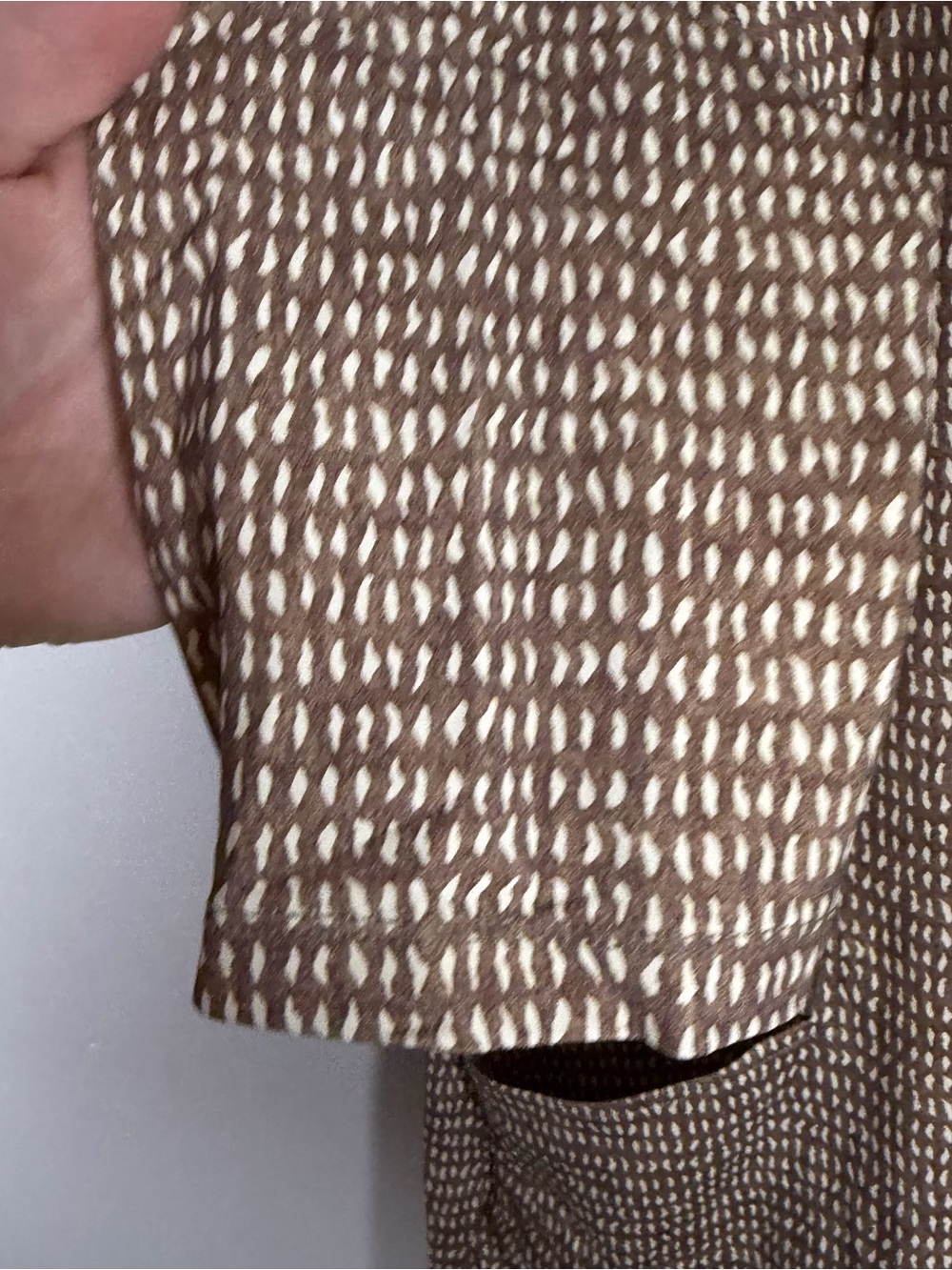 J. McLaughlin Catalina Cloth Midi Dress Printed Pockets Boho Tan Size L - Picture 6 of 8